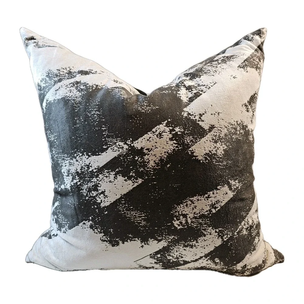 Callisto Home Crackled Velvet Down Filled Decorative Luxury Throw Pillow 22x22